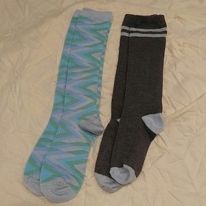 Two Pair Knee-Length Socks